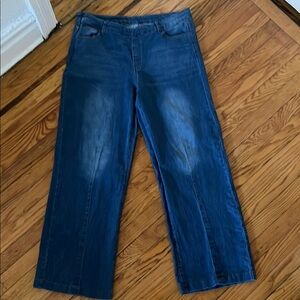 Stylish Blue Comfy Wide-leg Denim Jeggings